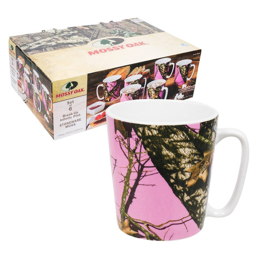 Mossy Oak 6 Piece 16oz Coffee Mug Set - Pink