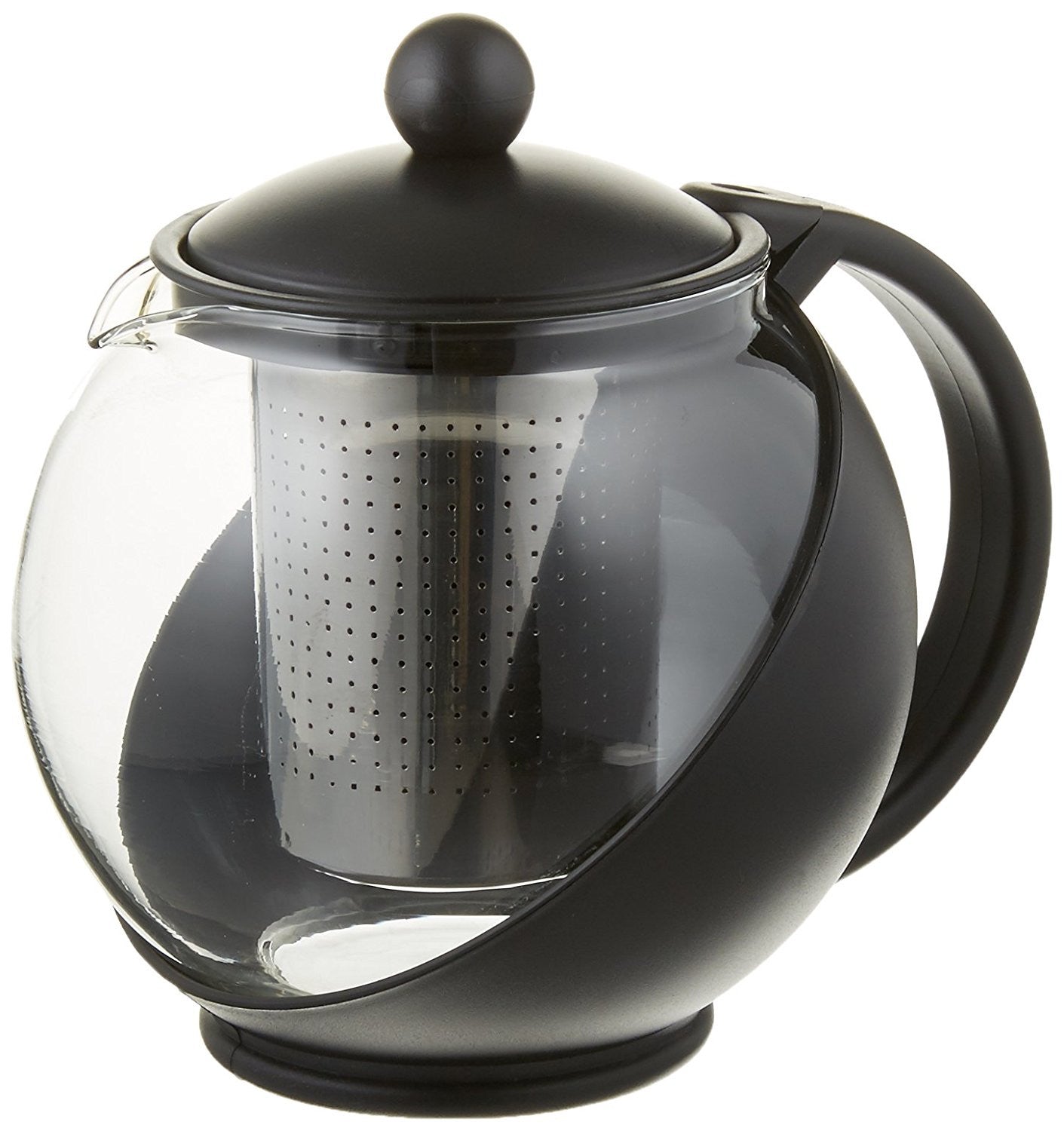 Tempered Glass Tea Pot for 2 or More w/ Removable Steel Infuser