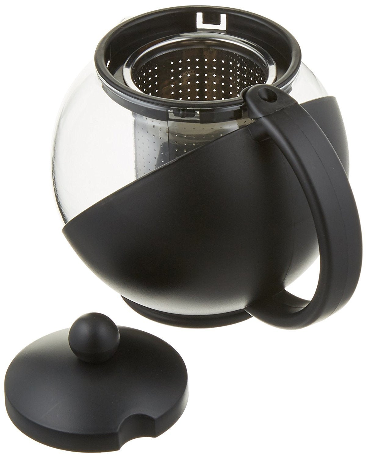 Tempered Glass Tea Pot for 2 or More w/ Removable Steel Infuser
